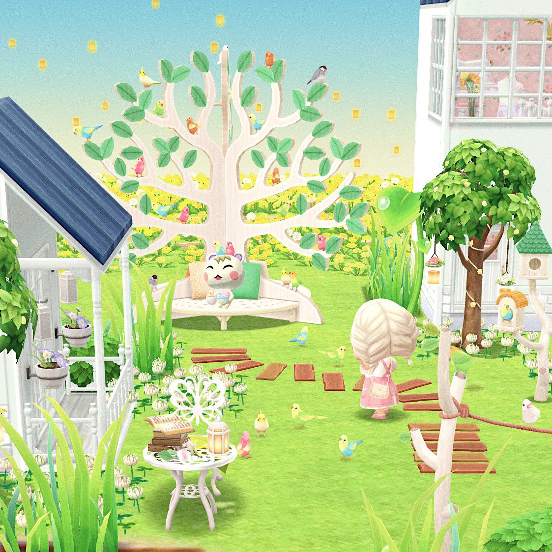 spring garden, full of birds 🕊️🌿🌼

#acpc #pocketcamp #animalcrossing #ポケ森