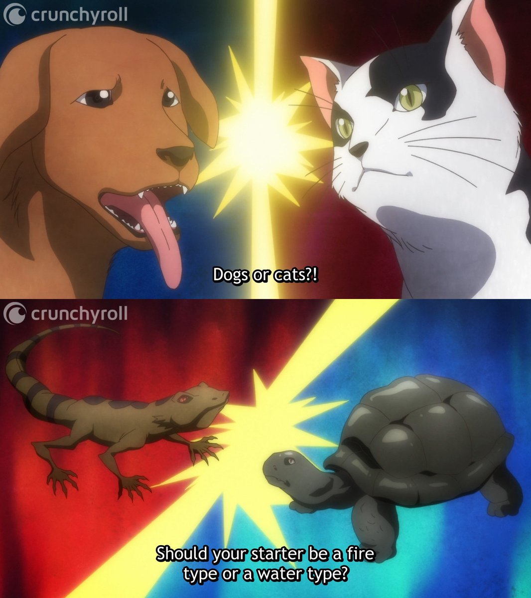 🐕 or 🐈? 🔥 type or 🌊 type? Which side are you on? 🤔 (via Chronicles of the Going Home Club)