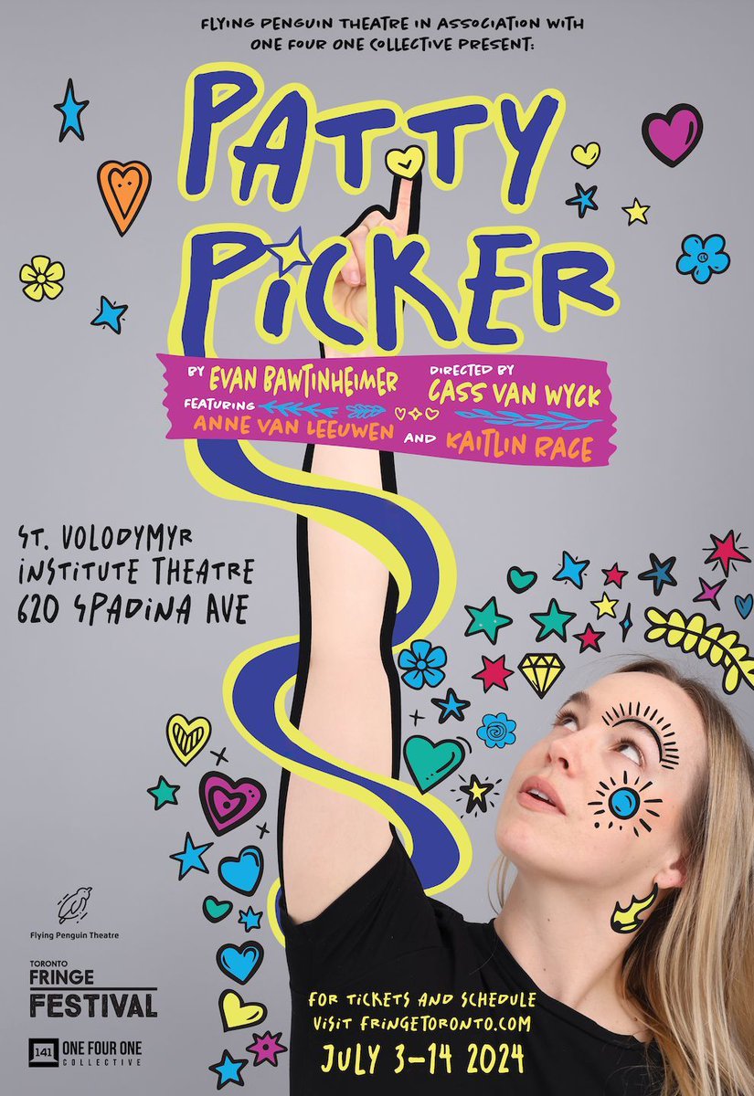 One Four One Collective in association with Flying Penguin Theatre are proud to present PATTY PICKER by Evan Bawtinhiemer at the 2024 @Toronto_Fringe

#PattyPicker #TheaTO #TorontoFringe

St. Volodymyr Institute, July 3 - 14, 2024
For schedule & tix visit fringetoronto.com