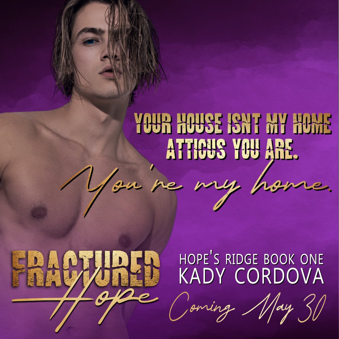 Have you pre-ordered?

Fractured Hope, a contemporary MM romance is releasing May 30th!
Preorder Now: geni.us/FracturedHope

#FracturedHope #KadyCordova #HopesRidge #MMContemporaryRomance #HurtComfort #AgeGap #SmallTown