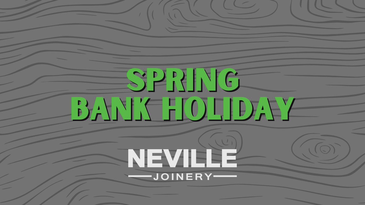 It's the Spring Bank Holiday. We'll be closing our doors today, but we'll be back open for business as usual tomorrow. We'd like to wish all our team, partners, clients and friends a lovely day. #BankHoliday #Joinery