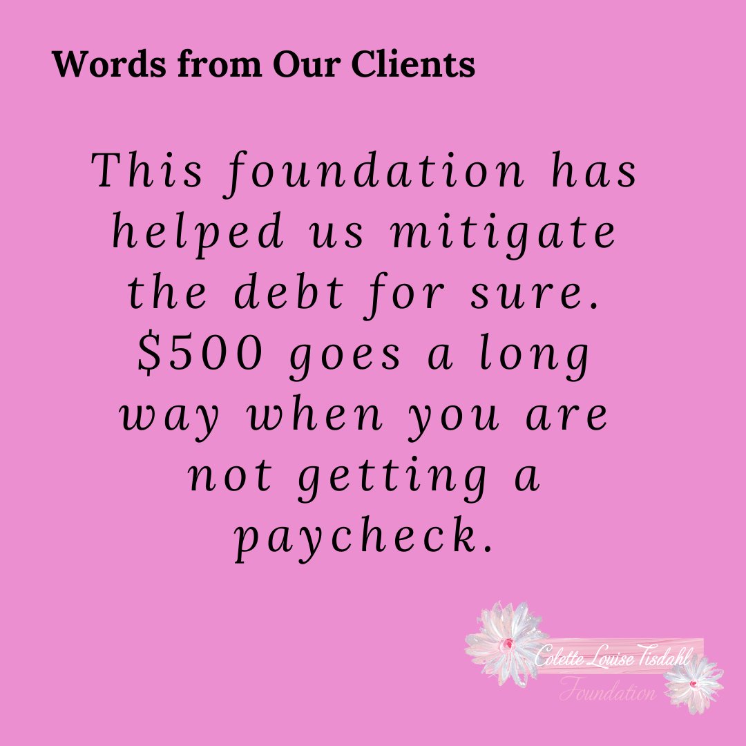 Our financial assistance program helps empower families in crisis by removing some stress allowing them to focus on their family's health

#colettelouisetisdahl #cltfoundation #financialassistance #financialcrisis #family #families #healthyfamily #NICU #pregnancy #loss