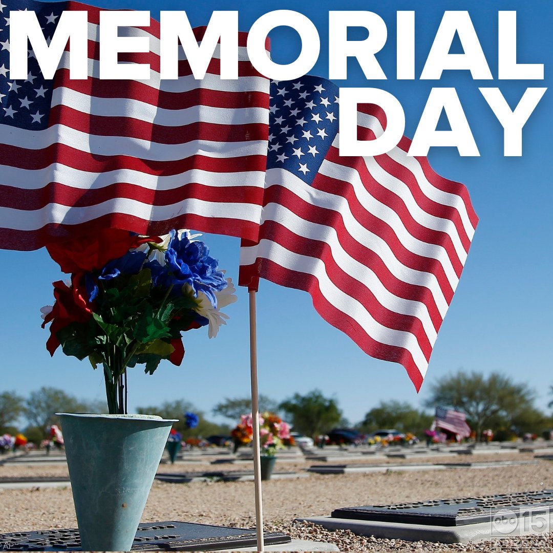 We're remembering all of our heroes this Memorial Day. Thank you for your service, bravery, dedication and sacrifice. 🇺🇲 #abc15 #MemorialDay