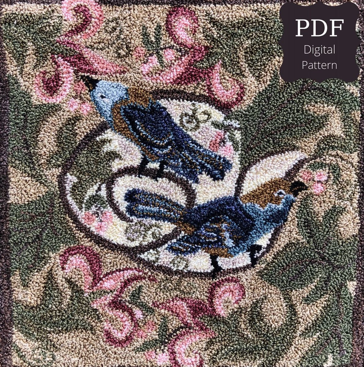 New #punchneedle pattern 'Berry Birds' using #Valdani threads - Kelly Kanyok at Orphaned Wool
orphanedwool.com/collections/di…

#OrphanedWool #embroidery
