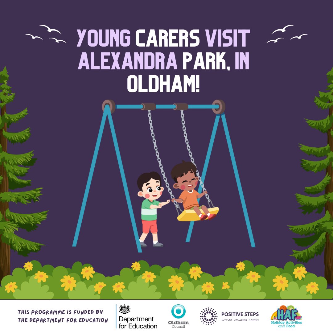 Our #OldhamYoungCarers got to visit Alexandra Park for a fun day out! Thank you to @oldhamcouncil and #OldhamHAF for organising and @educationgovuk for funding the trip 💜 #HAF2024