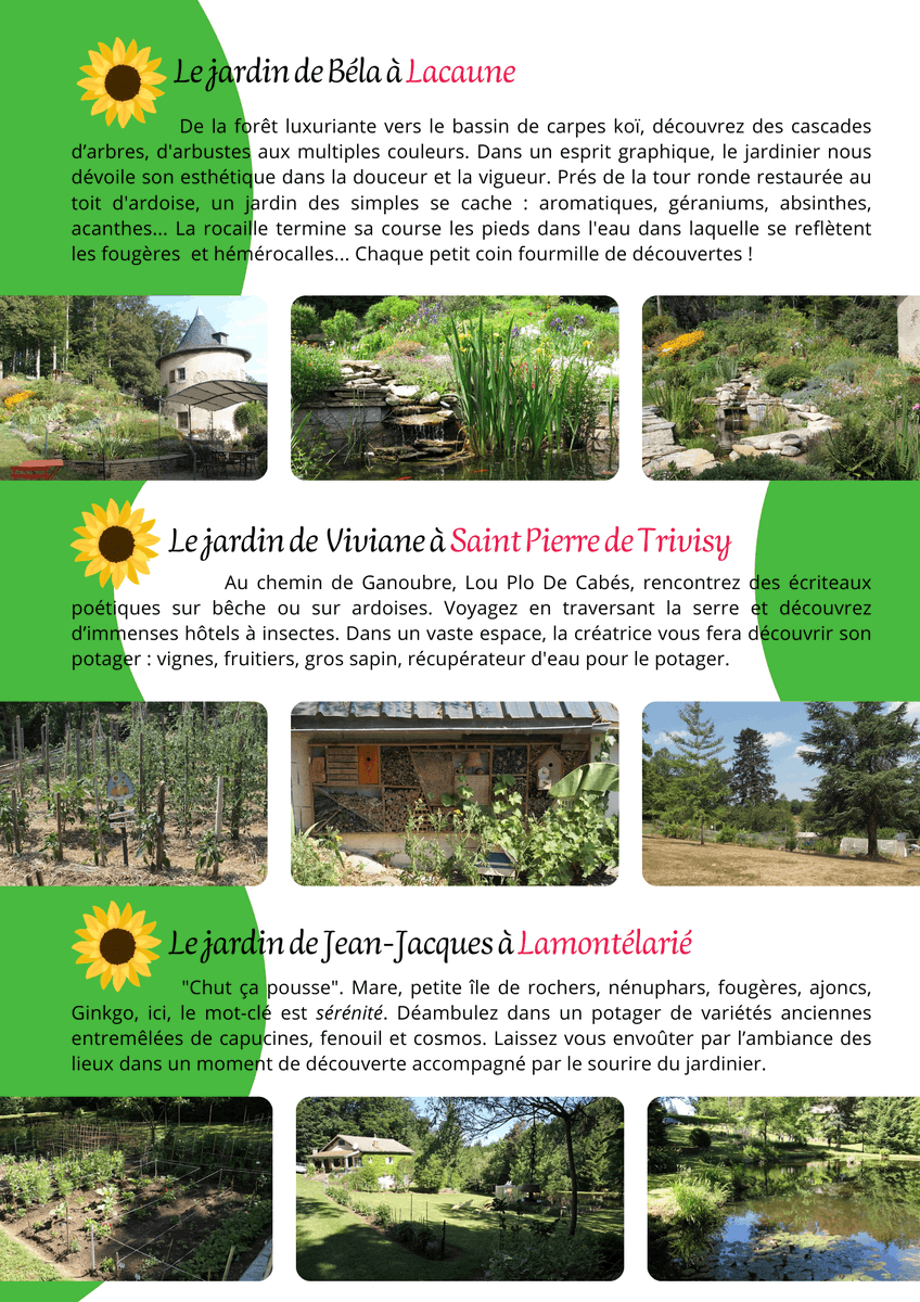 CPIE_Tarn's tweet photo. [EVENEMENT] Rondes des Jardins du Tarn - samedi 08 juin 

Déplacement en bus, départ à 9h devant la mairie de Brassac
Pique-nique tiré du panier

GRATUIT, sur inscription  à Association des Jardiniers du PNRl du Haut Languedoc 06 84 13 48 93 ou lesjardiniersduparc@gmail.com https://t.co/PHfpBaDVVX