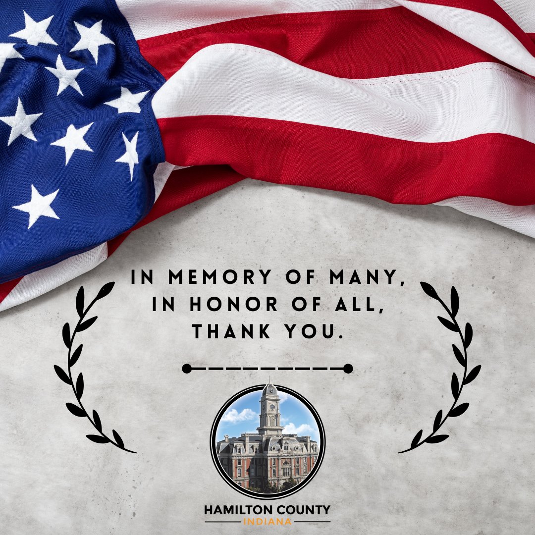 Reminder: Most County offices are CLOSED today in recognition of Memorial Day. The County will resume normal business hours at 8:00 a.m. tomorrow. Enjoy the holiday!