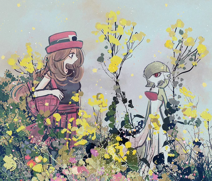 カロス主人公とサーナイトの絵 