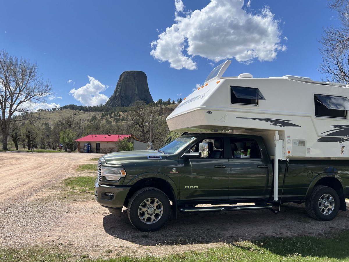 Thank you to Sharon Gough for sending in this great shot of her Northern Lite backed by the iconic view of Devil's Tower, WY.

To submit your photos for the 2024 Summer Photo Contest, visit: bit.ly/4dx5w7q 

#rv #gorving #truckcamper