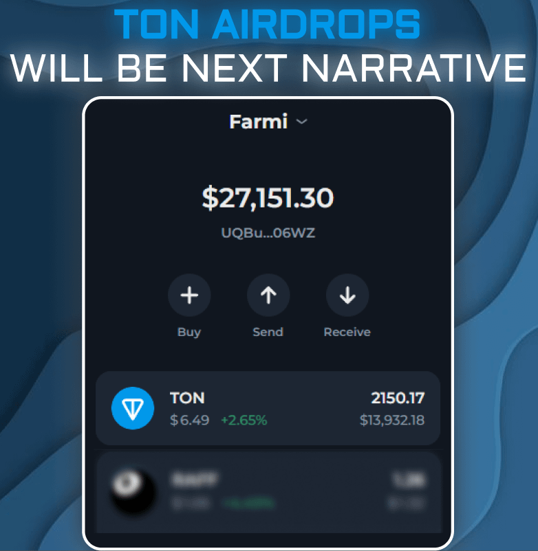 0xFarmi's tweet photo. Ton Airdrops will be next Narrative, overtake Solana!

You just need to understand the basics to earn huge numbers on your next bullrun.

Time: 20 min
Potential: $30,000+

Here is my complete guide for TON ecosystem👇 https://t.co/ltAMSDd9ns