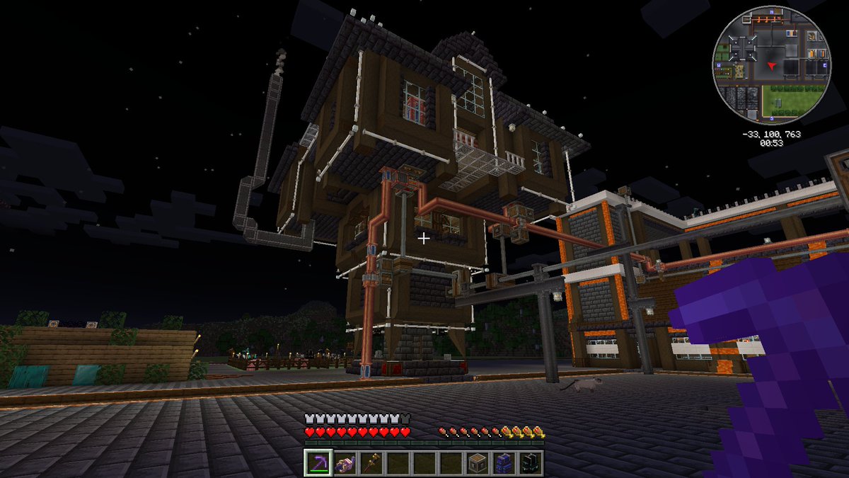 AsumaCraft's tweet photo. 動力とパイプをつなげ始めました
エレベーターの装飾としての建築だったんだけど
ポーション工場にできそうな気がしてきました

手始めに耐火のポーション作り！
手作業でいいんじゃない？というのは忘れることにする

#マイクラ #minecraft #createmod https://t.co/khL4dXw0WW
