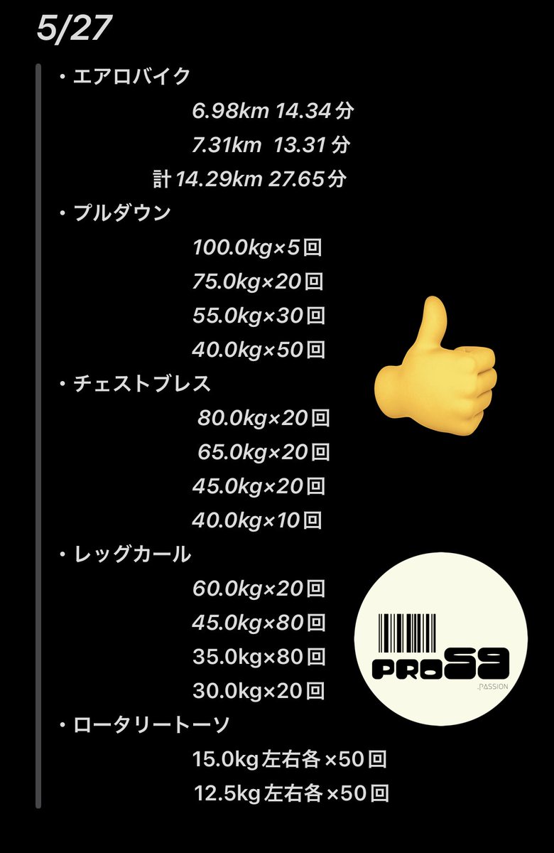 ramiroren5555's tweet photo. ついにプルダウン100kgいけたー!
5回だけど笑笑 自己ベスト更新!
プルダウンで全力出したせいかほかメニューがイマイチ😅
つぎ頑張ろ٩(๑❛ᴗ❛๑)۶
最近Dir en greyがリレコーディングした♫
予感とCageがアツい‼️
#筋トレ #ワークアウト #100kg #自己ベスト #direngrey #Rerecording https://t.co/nnxV329Fv8