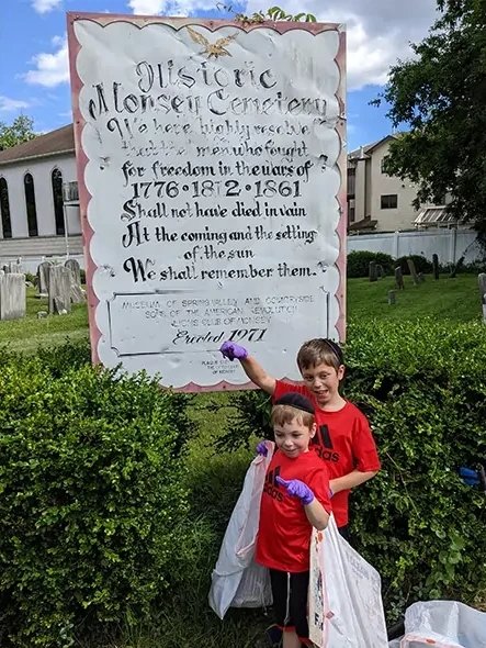 KIDDUSH HASHEM: What spurs two identifiably Orthodox Jewish children to spend time cleaning up a non-Jewish cemetery every year before Memorial Day? The Historic Monsey Cemetery, a small, non-Jewish war veterans’ cemetery located on the corner of Maple Avenue and North Saddle