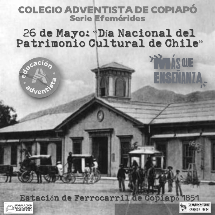 DÍA NACIONAL DEL PATRIMONIO CULTURAL CHILENO
#colegioadventistadecopiapo,#cadecop,#EducaciónAdventista,#MásQueEnseñanza,#colegioadventista,#EducaciónQueTransforma,#ExperienciasCadecop,#DíaDelPatrimonioCultural,#FormaciónCiudadana,#FormaciónCiudadanaCadecop,#comunicacionescadecop