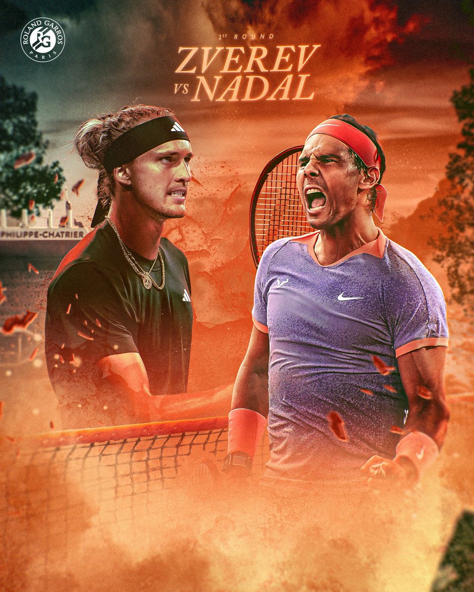 Alexander Zverev. Rafael Nadal. Don't be late 💥 #RolandGarros