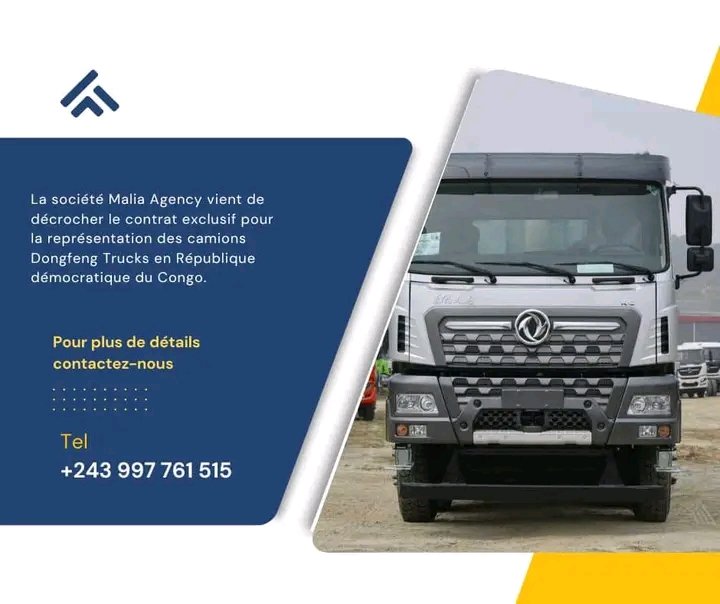 La société @Malia_Agency vient de décrocher le contrat exclusif pour la représentation des Camions @dongfeng_trucks.
Toutes nos Félicitations au jeune entrepreneur @FlavierBwira