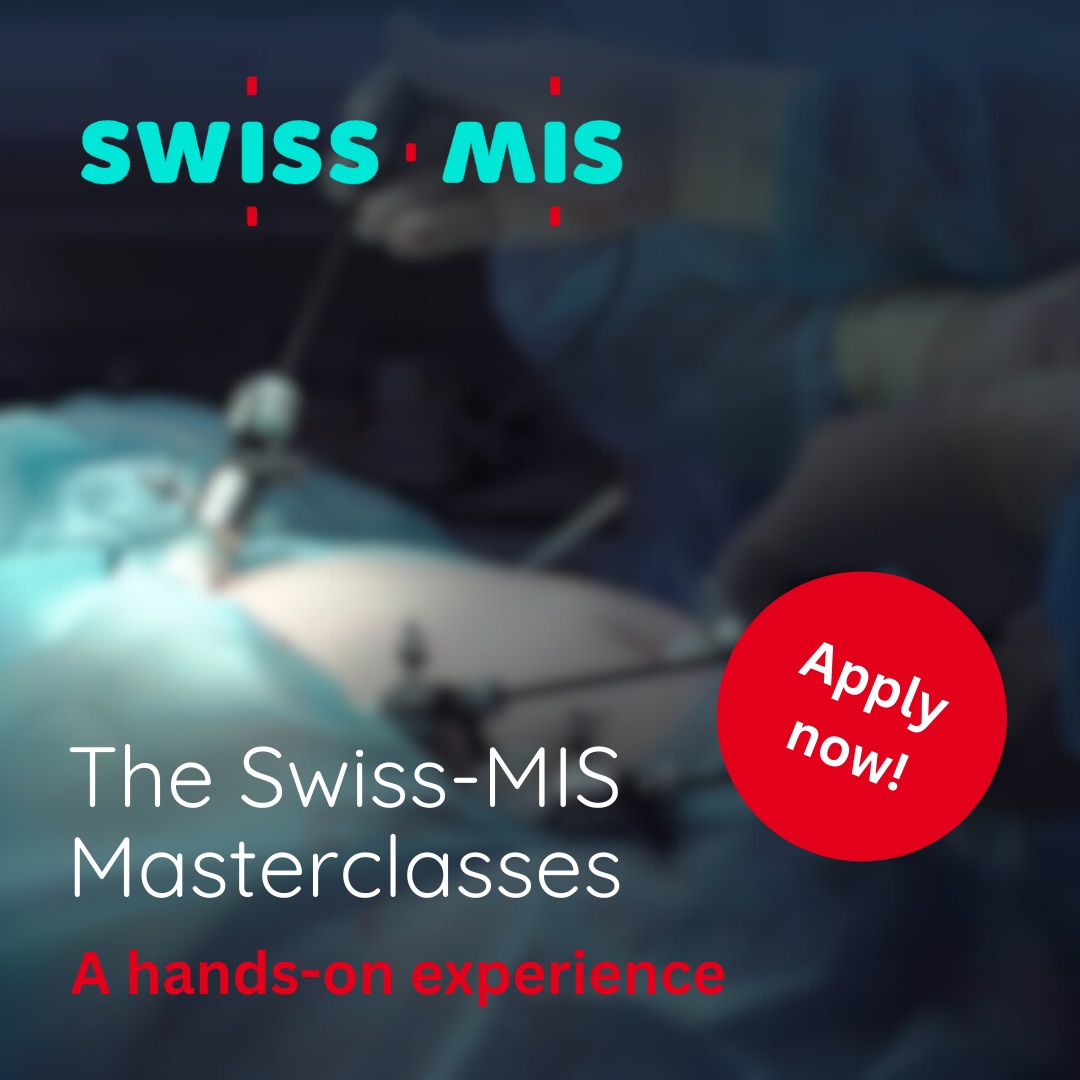 We are happy to announce our next hands-on masterclasses in minimal invasive surgery. 
This year we provide 4 masterclasses with focus on robotic surgery, colorectal, hernia and bariatry. 
Deadline for applications is June 30th 2024. 
More information: swiss-mis.ch