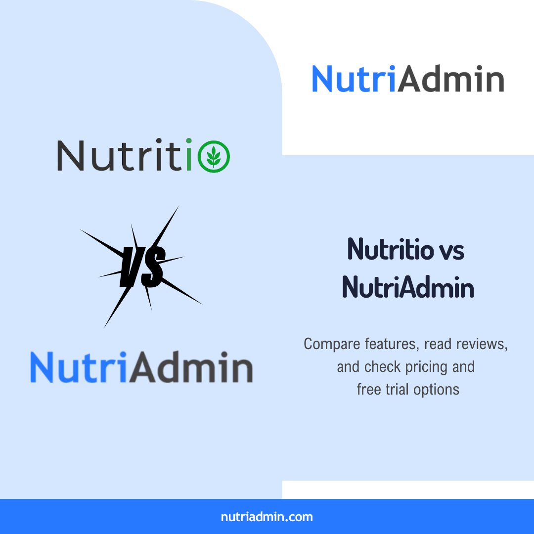 nutriadmi's tweet photo. Trying to choose between Nutritio and NutriAdmin for your nutrition business? 🤔 Let's compare features, reviews, pricing, and more to find the best fit for you. 💻✨

#nutritionsoftware https://t.co/TsAFeAddAZ