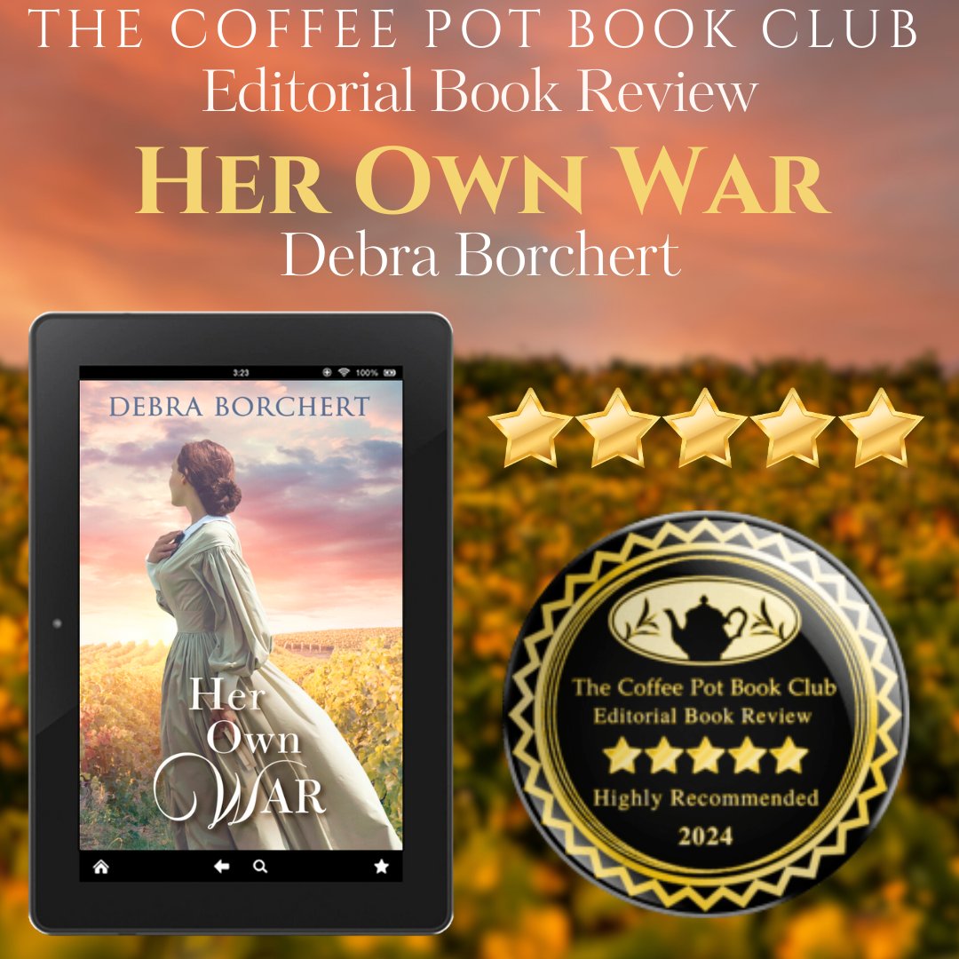We're delighted to share our Editorial Book Review for 🌟Her Own War by Debra Borchert🌟 'The seamless blend of historical facts and fictional storytelling will keep you hooked...' thecoffeepotbookclub.blogspot.com/2024/05/editor… #HistoricalFiction #FrenchHistoricalFiction #BookReview @debraborchert