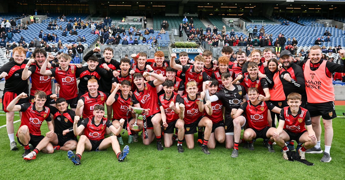 Comhghairdeas @officialdowngaa 🟥⬛ who won the 2024 All Ireland U20B Hurling Championship at the weekend! 🥎🏆 #UlaidhAbú