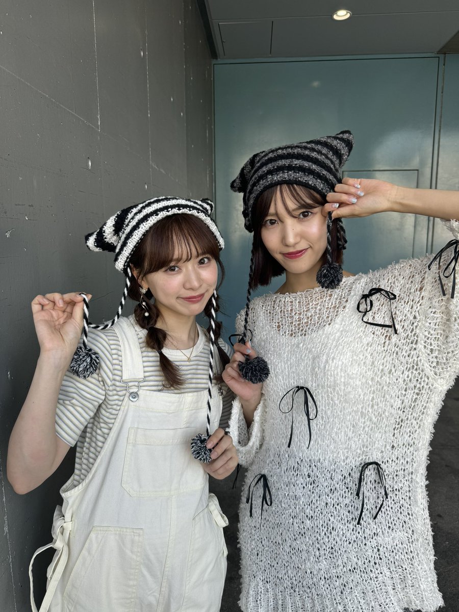 4月からこの帽子 ずっと描きたかったやつ🤗 #AKB48 #倉野尾成美 #下尾みう #ヲ絵かき