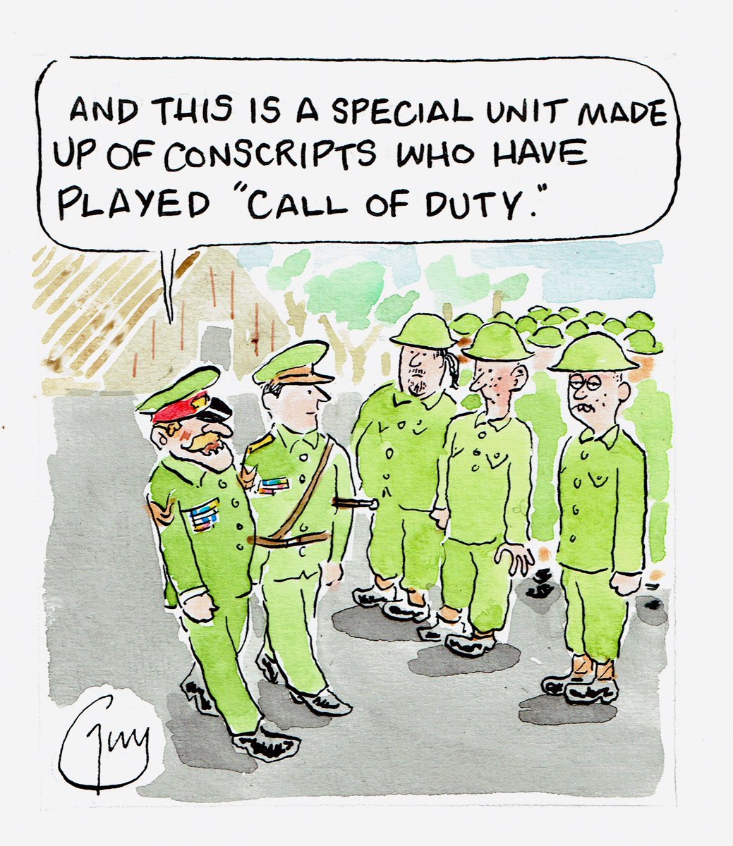 My cartoon for Monday's @MetroUK @MetroPicDesk #conscription #armyofficers #Nationalsevice #armedforces