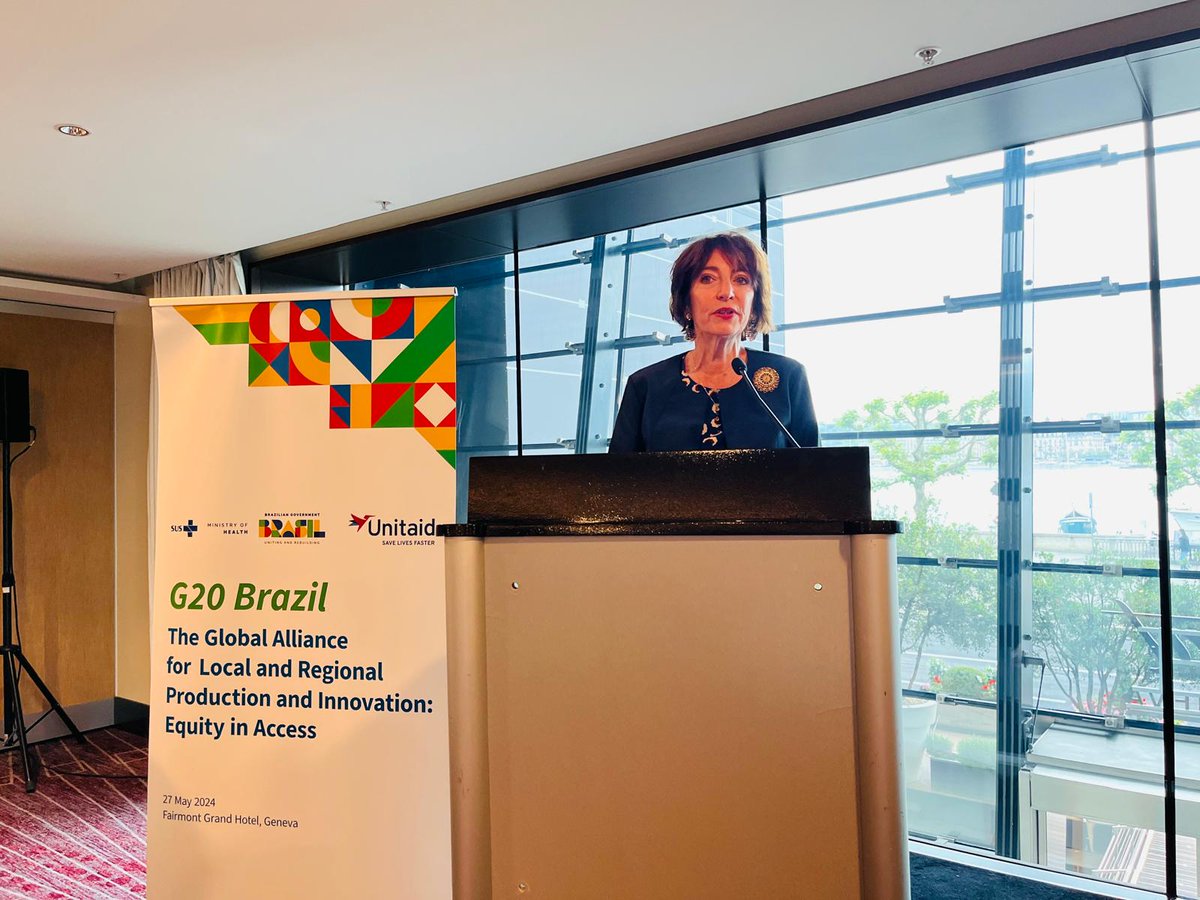 Unitaid & the Brazilian G20 Presidency are catalyzing support for regional production of health products. 'Since 2006 we’ve introduced over 100 innovations, benefiting 170M+ people annually thanks to the power of partnership & cooperation,' said Unitaid Chair @MarisolTouraine