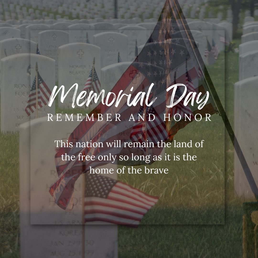 Memorial day is observed in the U.S. the last Monday in May to honor and mourn military personnel who died while serving in the armed forces.

Today we remember and honor the brave men and women of our U.S. military who gave their lives so we can live in freedom.