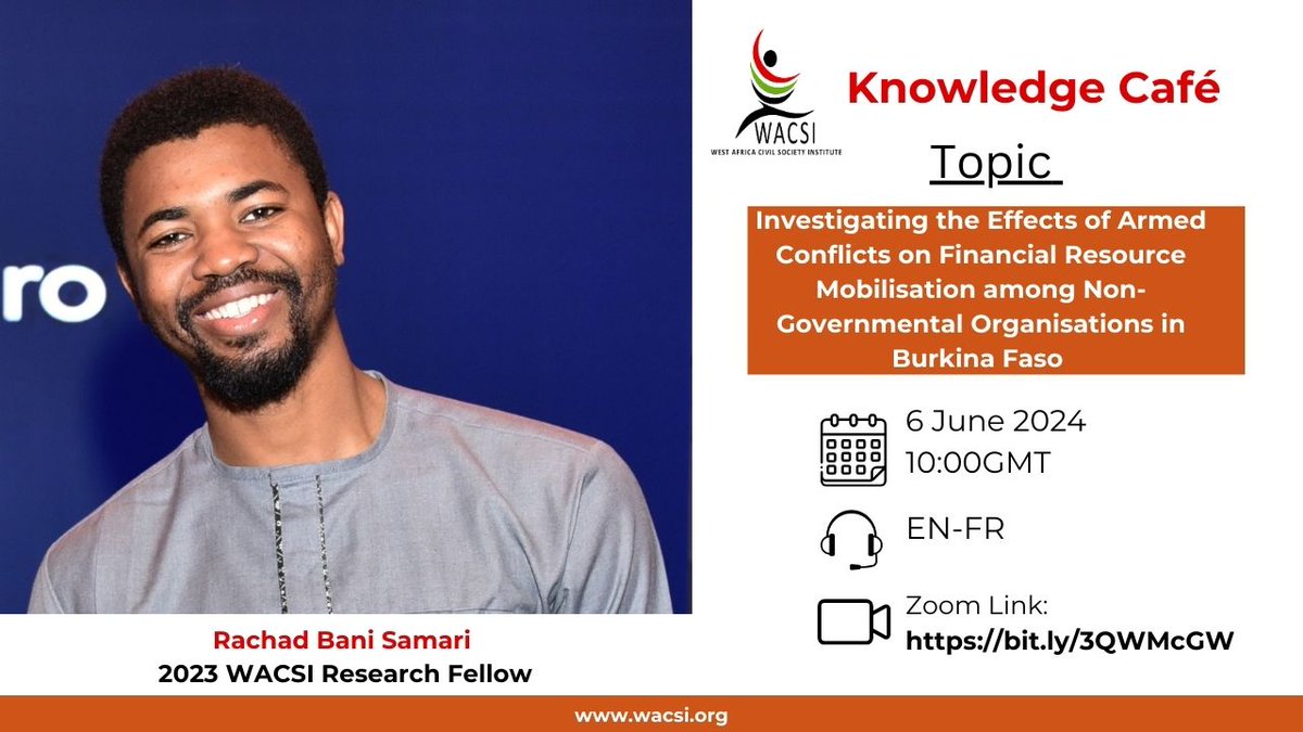 Join our Knowledge Café webinar on June 6th to explore resilience in #Burkina Faso amidst conflict.

Discover NGO challenges and innovative solutions with our research fellow Rachad Bani Samari.

Register now: bit.ly/3QWMcGW 

Access the report: bit.ly/4bPcF0Y