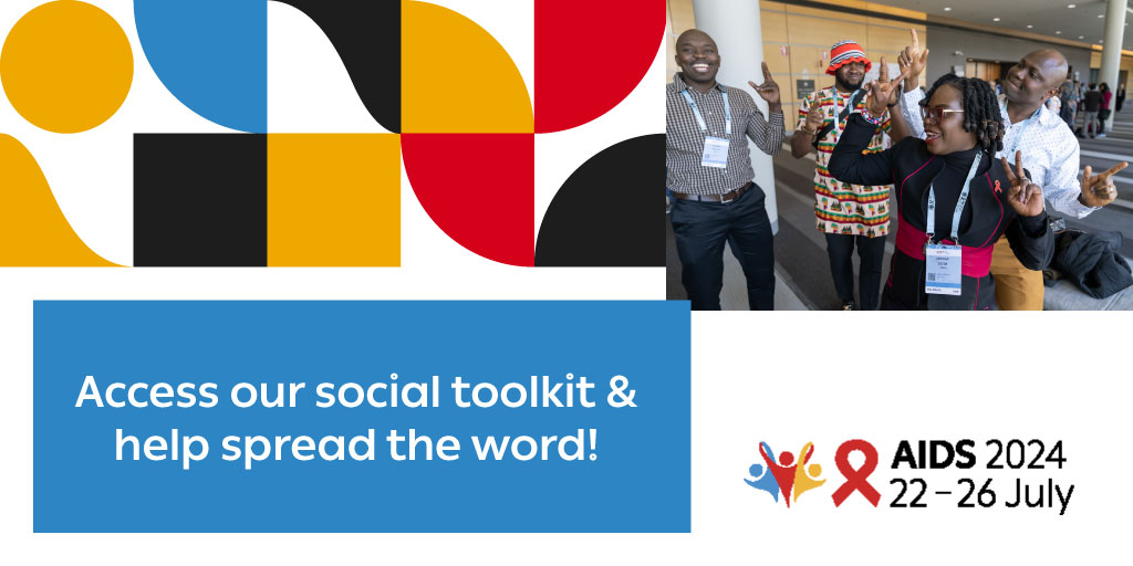 🙋 Looking forward to #AIDS2024? Help spread the word! 👍 Check out our social toolkit and access free language, graphics and join the conversation on social media! aids2024.org/social