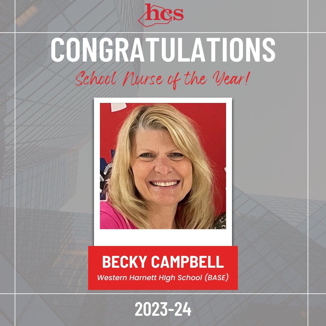 Congratulations to Mrs. Rebecca Campbell for being named @HarnettCoSchool 2023-2024 School Nurse of the Year! #LeadershipMatters #SuccesswithHCS #HarnettCounty #EdChat #EdLeaders #Edu #Education #Educhat #Parents #Principals #Students #Teachers #Superintendents #Nurse