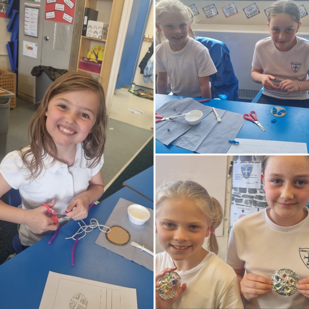 KCEclasses456's tweet photo. As part of their history topic, Pine Class have designed and made Anglo-Saxon brooches with Miss Melville. Donβt they look realistic? #kcedt #kcehistory https://t.co/vd19ISoJn4