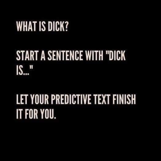 Dick is there any chance you can come 🤣☠️ Ok guys Don’t let me down. Let’s hear yours 😏🤣🤣