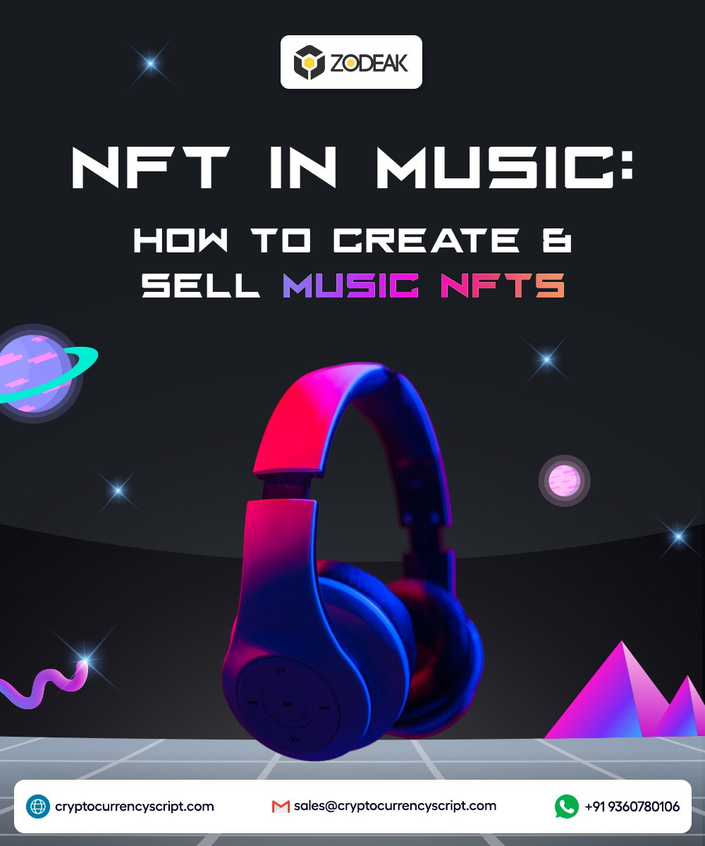 Unlock the future of music with #NFTs! Discover how Non-Fungible Tokens can transform your #music career and #empower artists like never before.

Click>>cryptocurrencyscript.com/blog/nft-in-mu…

#zodeak #MusicNFTs #FutureOfMusic #NFTRevolution #MusicCareer  #DigitalMusic #NFTArtist #startup