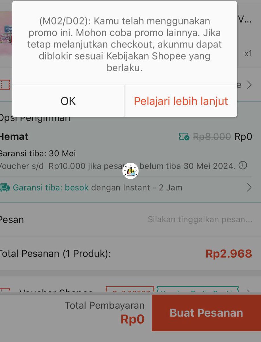 Tanya voc 3k dari tanam sopi kalian eror gini juga ga? Dari tadi mau tukar vouchernya ga bisa terus muncul gini, padahal hari ini blm tukar voc