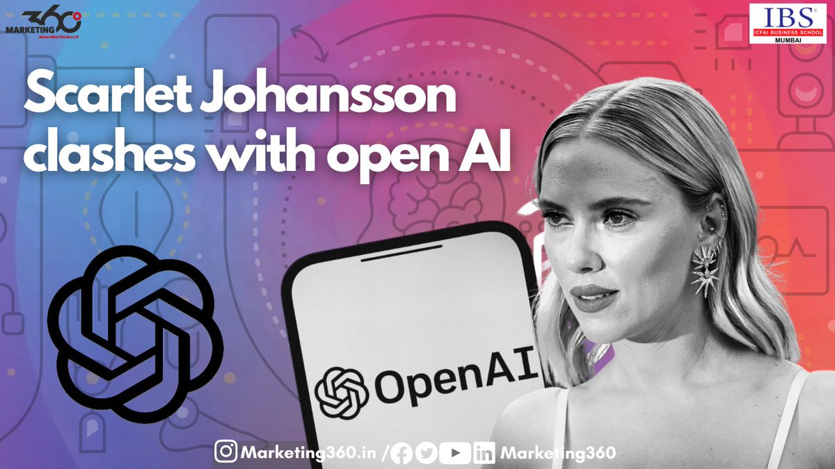 OfficialM360's tweet image. Scarlett Johansson takes on OpenAI in a battle over voice cloning. Is AI crossing the line? #VoiceWars #AIvsHollywood #EthicsInTech