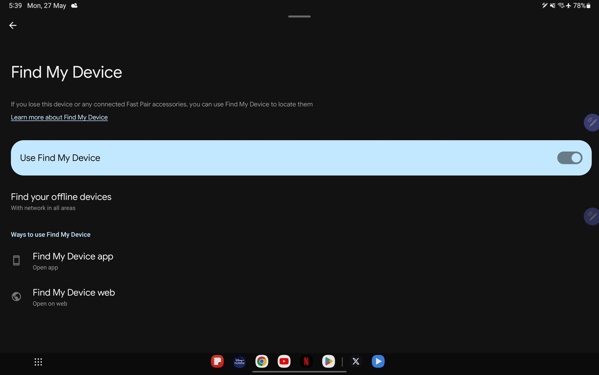 PMahanadhi's tweet image. Found this new update! Finally here!!
The offline tracking feature is now live, and it's been working great so far. I still need to test its accuracy in an open area. I was able to locate my Pixel 8 Pro using my Tab S7+ and vice versa.
It's pretty impressive!
#trackingtech
