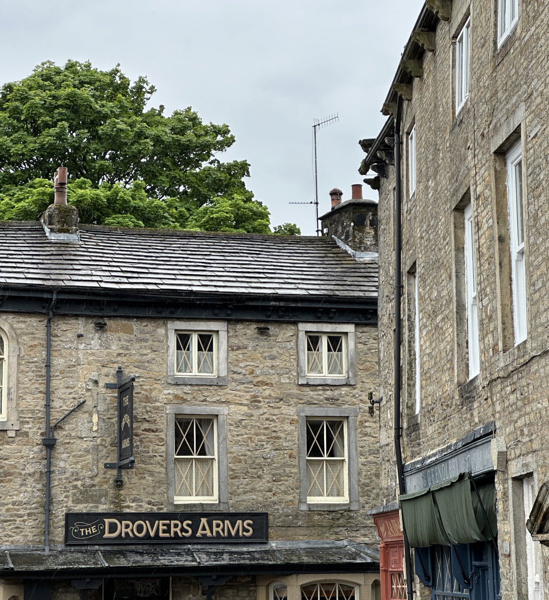 seutendeern's tweet photo. Some impressions from #Grassington last week, when it was very rainy during filming of #ACGAS @AllCreaturesTV - but the level of detail the art department puts into turning 2024 Grassington into 1941 #Darrowby is incredible. https://t.co/3Jqivr2y8w