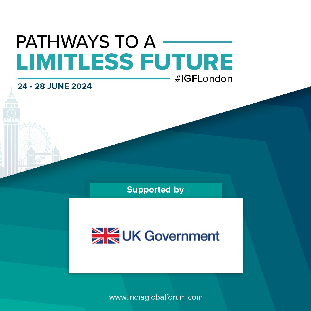 We are happy to announce that #IGFLondon2024 is supported by the UK Government. 🇬🇧 With 15+ events scheduled across iconic locations, IGF London 2024 promises to be an impactful and unmissable experience. Join the Conversation: indiaglobalforum.com/IGF-London-202… #LimitlessFuture