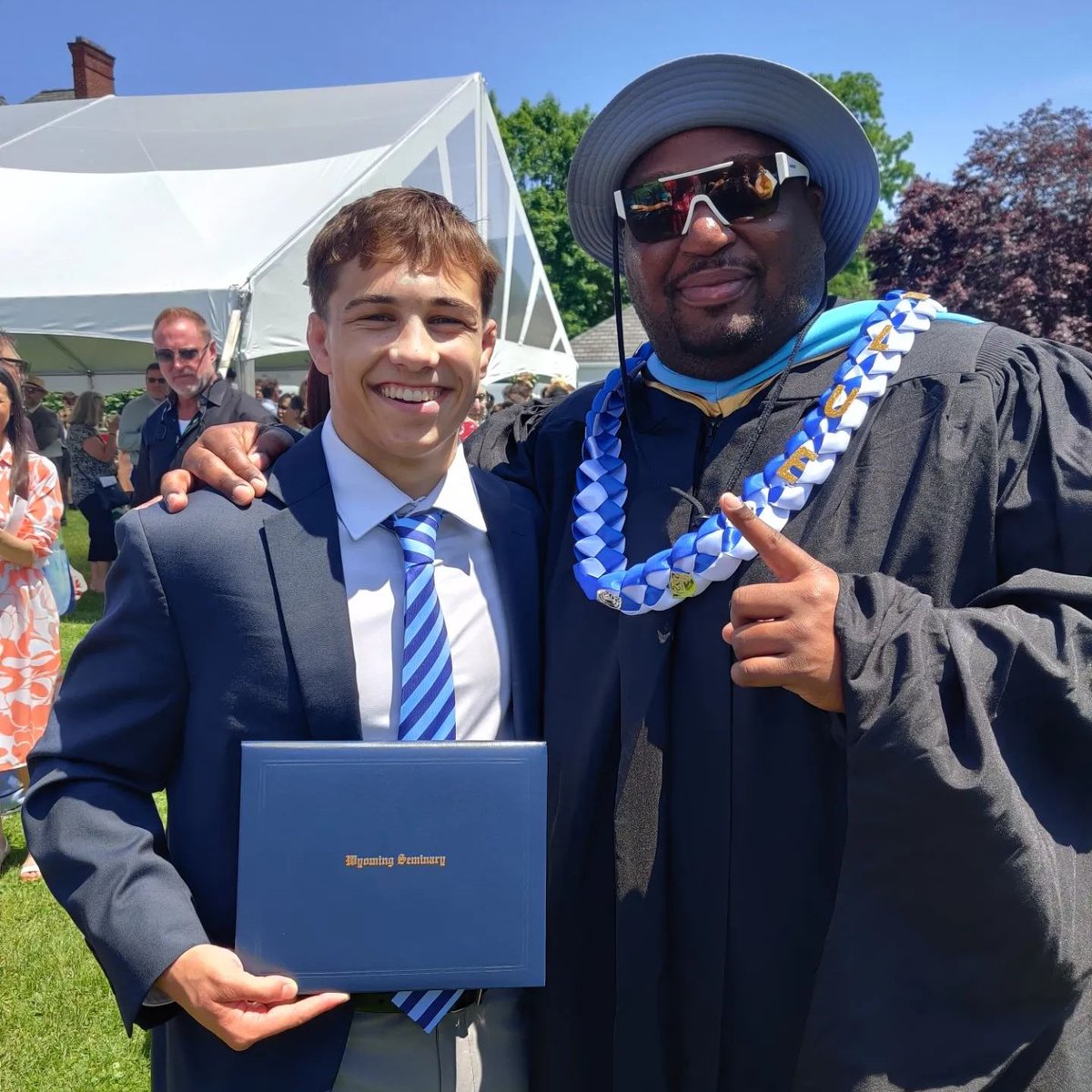 Luke Lilledahl, Penn State Commit - Something to Smile About
Graduated from Wyoming Seminary, Pic with Coach Cornell Robinson
Completed another Chapter in His Life & the Next will be in Happy Valley
This Chapter is Going to be Exciting 
@pennstateWREST @Lightnin_luke20