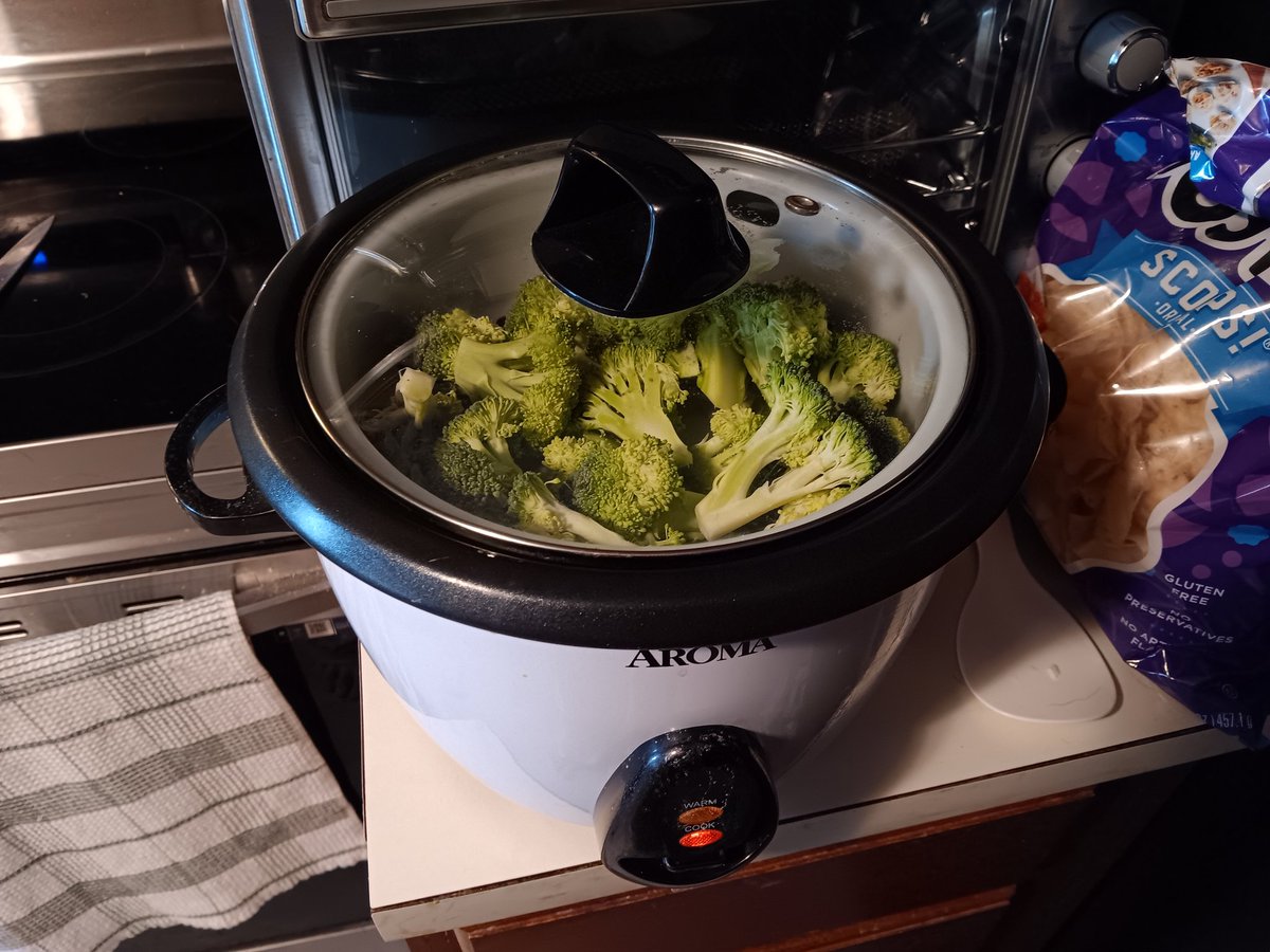 Cooking rice and steaming vegetables at the same time pray for me