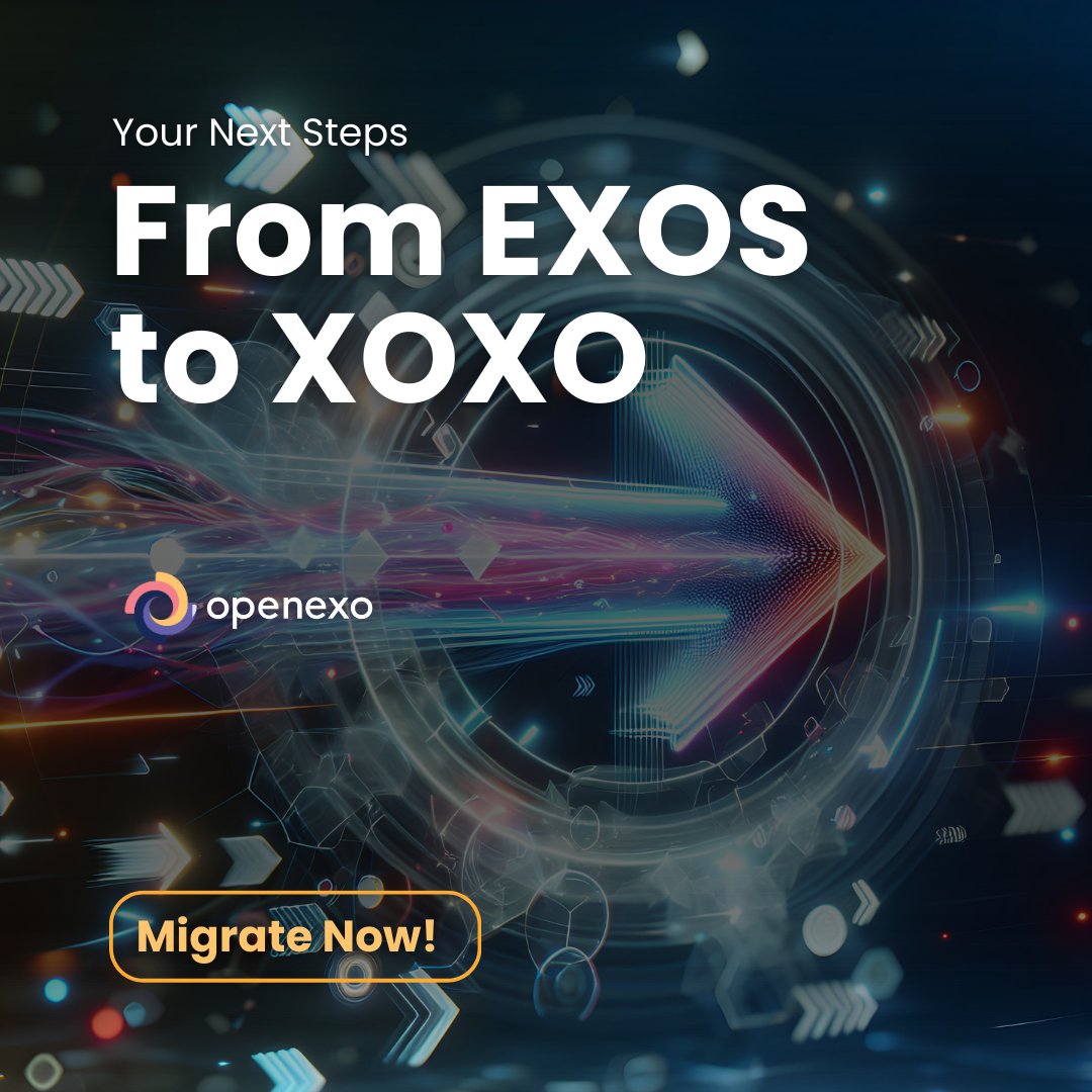 EXOS is now XOXO, marking a significant step forward for our OpenExO Community. Ensure you migrate your EXOS tokens! Visit our FAQ page for a step-by-step guide and detailed instructions: hubs.la/Q02yvXr70 #XOXO #Rebrand #TokenMigration #CasperNetwork #BlockchainRebrand