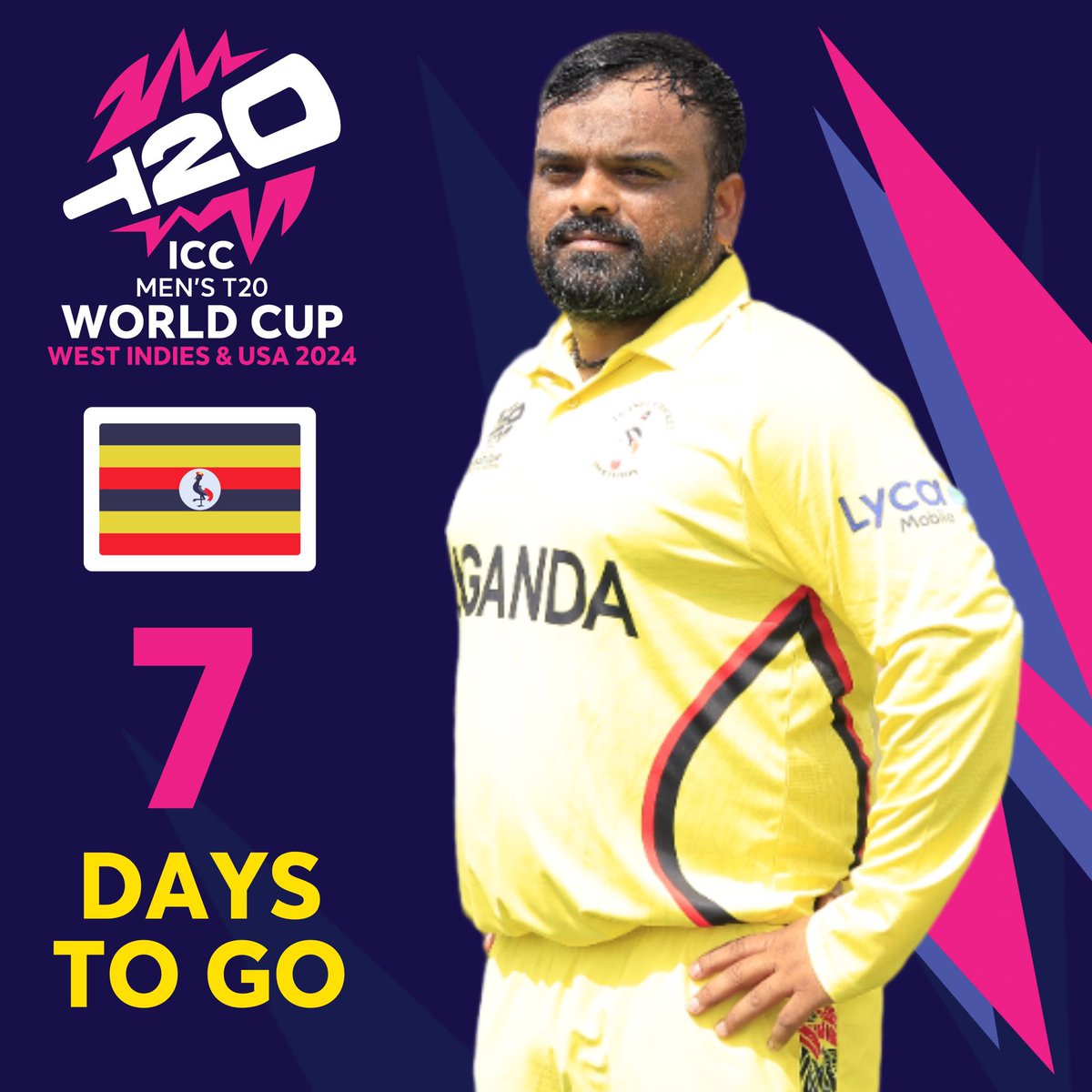 Just a few days to Uganda’s debut at the Men’s ICC T0 World Cup 🔥🔥 

#WeAreCricketCranes 🙌🏼🙌🏼