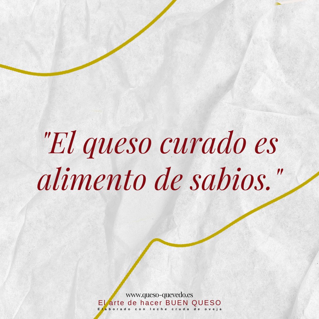 Si es que nuestro curado... en muy sabio!! 🧀 bit.ly/Compra-QuesoCu… #QuesosQuevedo #TierradeSabor #QuesoCastellano #AlimentosValladolid