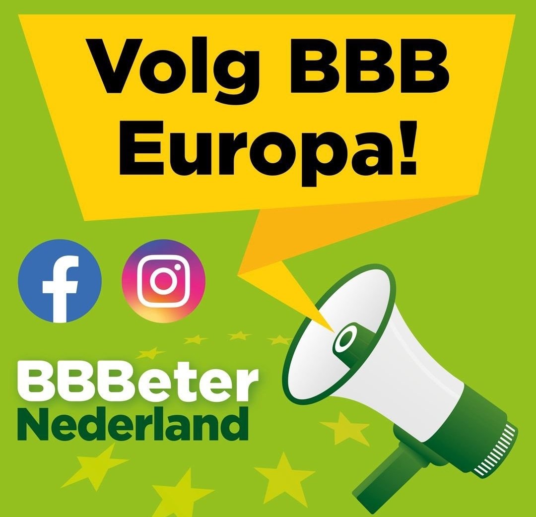 We tellen af naar 6 juni. Volg <a href="/BBB_EUropa/">BBB Europa</a> op de diverse socials om op de hoogte te blijven van alle standpunten en nieuwsberichten! #BBBeterNederland