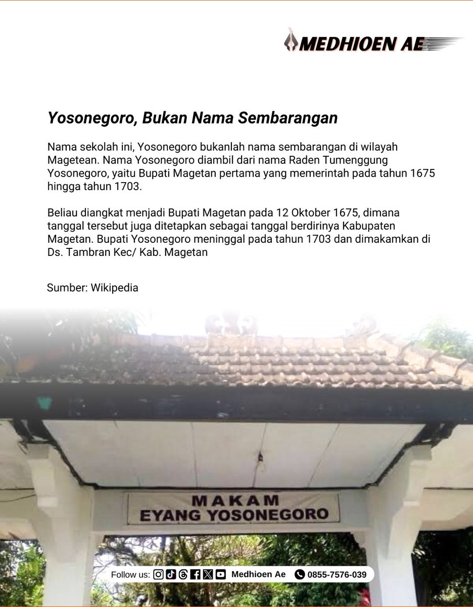 Sugeng Ambal Warso <a href="/SMKYOSONEGORO/">SMK YOSONEGORO</a> semoga tetap jaya di darat laut dan angkasa 🏇💨