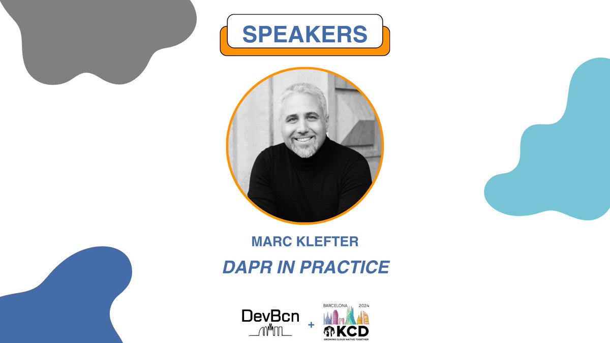 Get ready to level up your #CloudNative game!  Join us at #KCDBarcelona24 (@cloudnativebcn ) during @dev_bcn to hear @marcklefter's talk 'Dapr in practice' 👏

📎 community.cncf.io/events/details…
ℹ️ devbcn.com/talk/613802