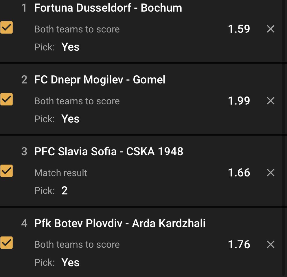 ACCA FOR TODAY 

For IN PLAYS join in Telegram  👉 t.me/+OOb7P0zcjC1mY…