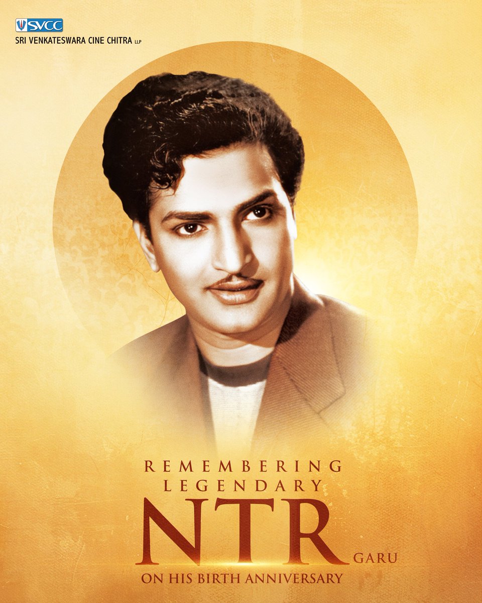 Celebrating the life and legacy of #SrNTR garu on his birth anniversary 🙏 A true pioneer in cinema and a remarkable leader 🌟 #JoharNTR