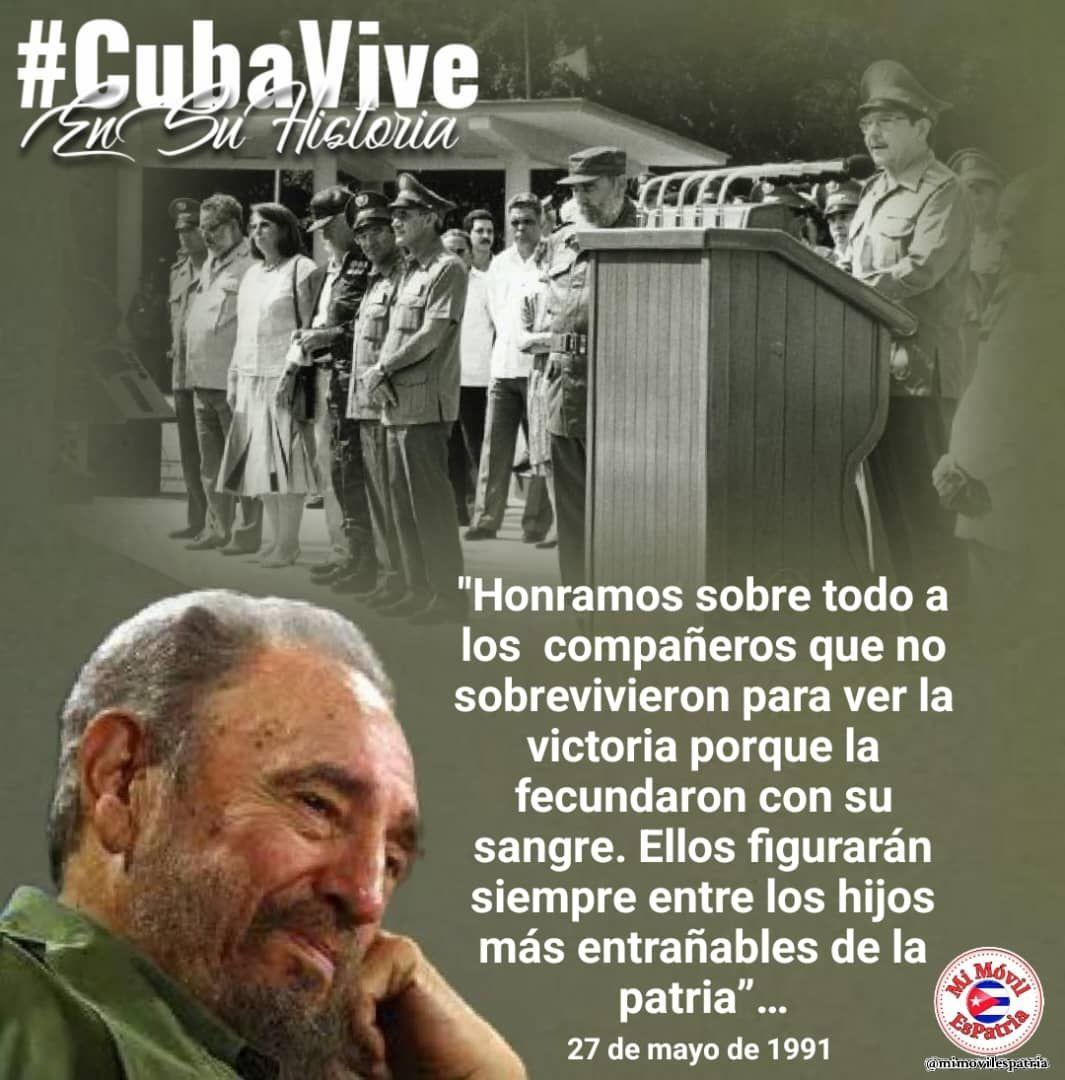 @cubana175765384 @mimovilespatria @PartidoPCC @EVilluendasC @AMambises @Che_Refuerzo @cubacooperaven @CubaPorSiempre_ @DrRobertoMOjeda @FernandodeCuba @Colina_VClara #FidelCastro«La gloria y el mérito supremo pertenecen al pueblo cubano, protagonista verdadero de esa epopeya...». (27/5/1991) #FidelPorSiempre #CubaViveEnSuHistoria #MiMóvilEsPatria